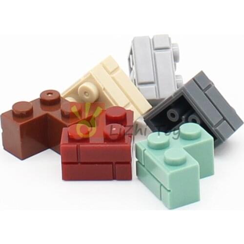 Moc Brick, Modified 1 x 2x 2 with Masonry Profile (Brick Profile) Wall DIY Building Enlighten Block Bricks
