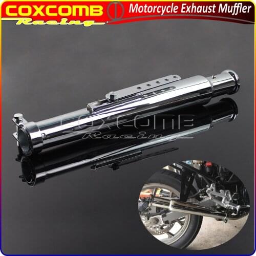 Motorcycle 35-45mm Tulip-End Muffler Silencer Cocktail Shaker Exhaust Muffler For Harley Chopper Vintage Cafe Racer XL XS650 BMW