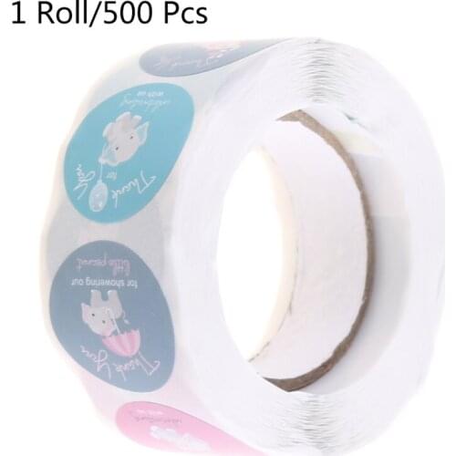 500pcs Elephant Thank You Stickers Seal Label for Small Shop Wedding Envelope R7RC