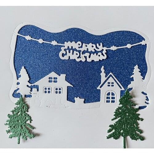 Christmas tree forest die Metal Cutting Dies DIY Scrapbook Paper Cards Embossing Craft Die Cut handmade craft