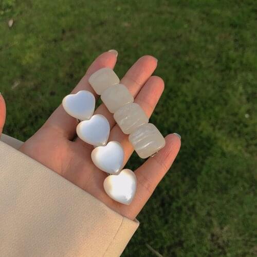 New Imitation Opal Shell Hair Clip Fashion Sweet Artificial Side Clip All-match Hair Clips Fashion Barrette Hairpins For Women