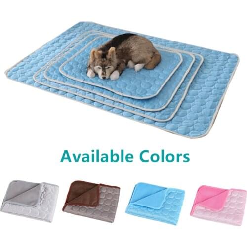4 Colors Hot Sales Cooling Summer Pad Mat For Puppy Cats Breathable Cozy Pet Bed Washable Cushion For Small Medium Large Dogs