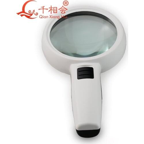Optical Magnifying Glass 110 mm With 3 LED high-definition High Magnification 30x