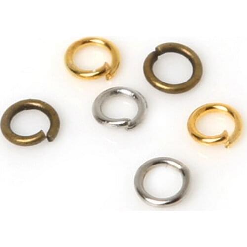 Wholesale 1000pcs/lot 0.7x4MM Gold Rhodium Antique Bronz Single Loop Open Jump Rings&Split Ring for Jewelry Findings Accessories