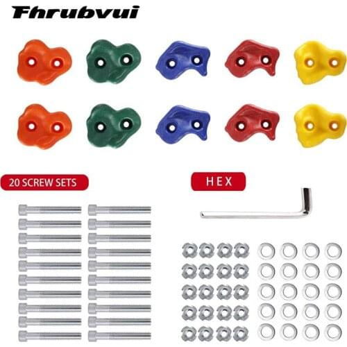 Climbing Frame Rock Climbing Wall Stones Hand Feet Holds Grip Hardware Kits Kids Toys Childrens Supplies Climb Wall Outdoors