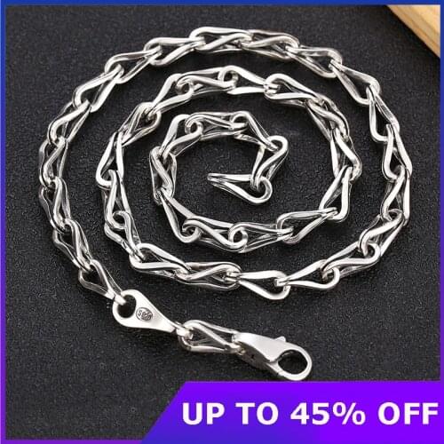 S925 Sterling Silver Vintage Weave Cross Chain Necklace Bracelet Man Male Thai Silver 7mm Thickness Woven Necklace Jewelry Gift