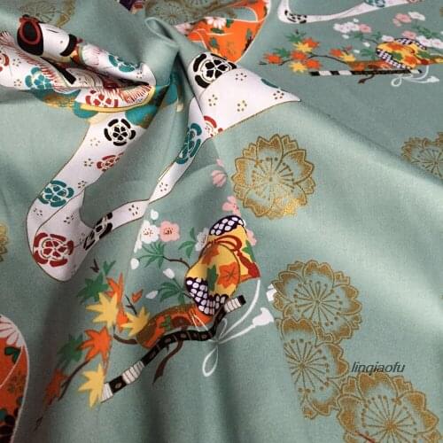 Handmade diy fashion apparel fabric Vintage and wind cotton stretch tribute fabric half price