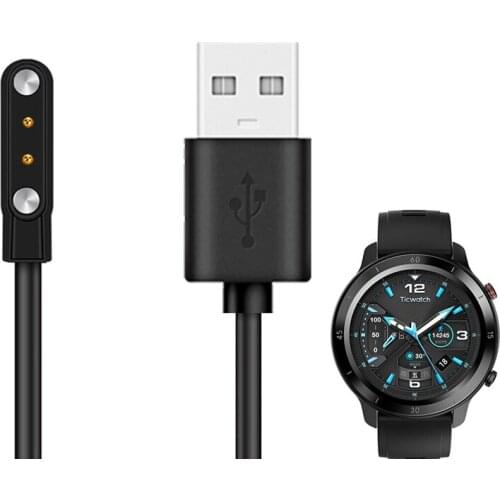 Smartwatch Dock Charger Adapter Magnetic USB Charging Cable Base Cord Wire for Ticwatch GTX Sport Smart Watch Accessories