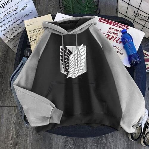 Attack on Titan Man Hoodies Graphic Anime Sweatshirts Hoody Mens Winter Fleece Casual Pullover Survey Corps Harajuku Streetwear