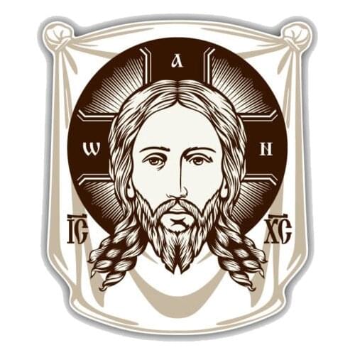 Face of Jesus Orthodox Church Icon Religion Car Sticker Motorcycle Decals Windshield Vinyl Cover Scratches Waterproof PVC
