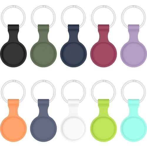 For Airtags Liquid Silicone Protective Sleeve For Apple Locator Tracker Anti-Lost Device Keychain Protector Cover Case