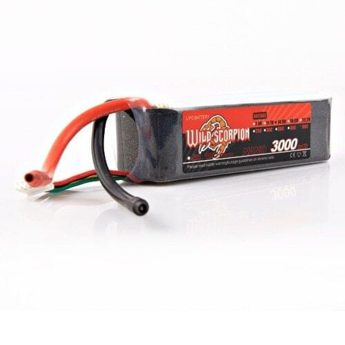 1pcs Wild Scorpion RC Lipo Battery 14.8V 3000mAh 60C 4S For RC Quadcopter Drone Helicopter Car Airplane