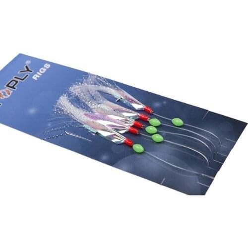 5 Pcs Steel Carbon Mackerel Feathers Bass Cod Fishing Lures Sea Fishing Tackle Boat Luminous Fishing Hook Treble Fishing Lures