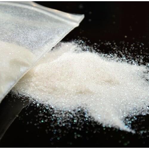 50g/Bag Iridescent White Dust Pigment Nail Glitter Powder 0.2mm(1/128) Ultra-Fine Nail Art Decor Manicure Glitter Powder TZ72/K