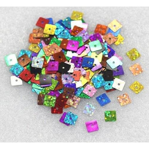 6800Pcs 150g Mix Colors Square Sequin Flat Loose Paillettes Sewing Craft Wedding Clothing Accessories Jewelry And Shoes Decor