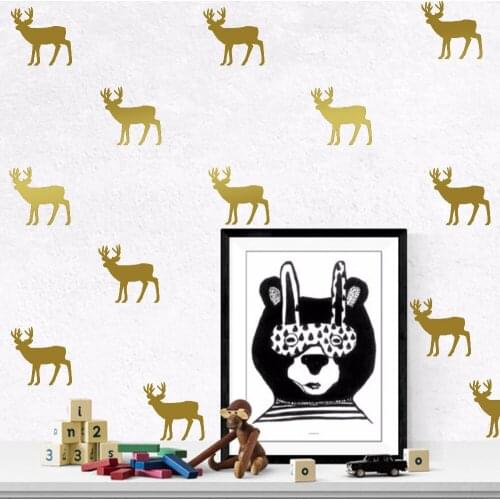 9pcs/set Nordic Style Animal Elk Wall Sticker Kids Baby Room Vinyl Wall Decal Christmas Home Decoration Wallpaper Deer Art Mural