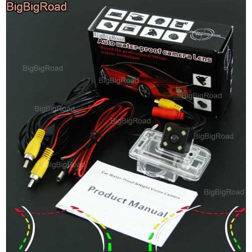 BigBigRoad Car Intelligent Dynamic Track Rear View Camera Night Vision Waterproof For Suzuki Alivio swift 2014--2016