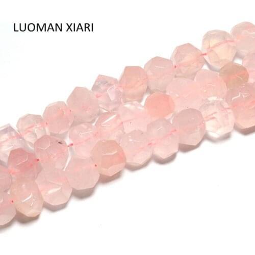 LUOMAN XIARI Irregular Natural Rose Quartz Stone Beads For Jewelry Making DIY Bracelet Necklace Anklet about 14*20mm Strand 15