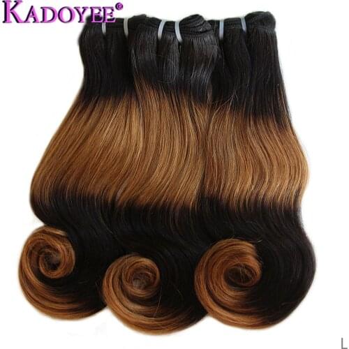 Funmi Hair 4 Tone Body Wave Hair Weaving Ombre Human Hair Bundles Brazilian Hair Weave 3 Bundles Deal Remy Hair 8-24" For Women