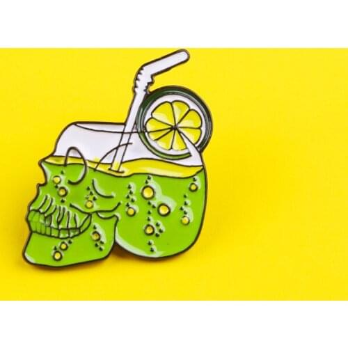 Hippie Skull Enamel Pins Custom Collection Skeleton Head Lapel Pins Love and Death Brooches Bags Shirt Jewelry Lapel Pin Decor