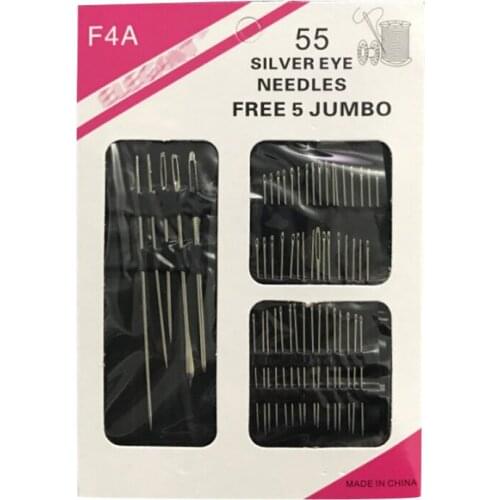 Needlework Sewing Tool Hand Stitches 55 Pcs Needle Arts Crafts Home Sewing Accessories Knitting Needles Pins Stainless Steel