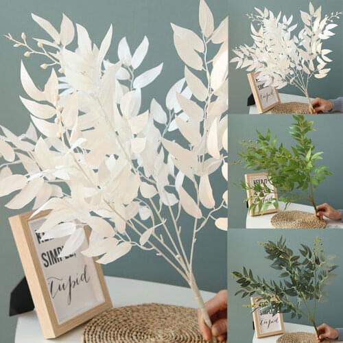 Artificial Willow Faux Foliage Party Decoration Willow Bouquet Fake Leaves 1PC Christmas For Home Wedding Decoration