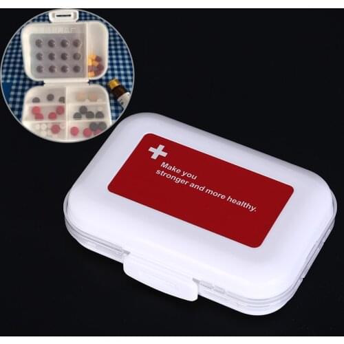 1pc Portable Folding 8 Grids Pill Box Makeup Container Jewelry Pill Case Plastic Storage Box Pill Boxes