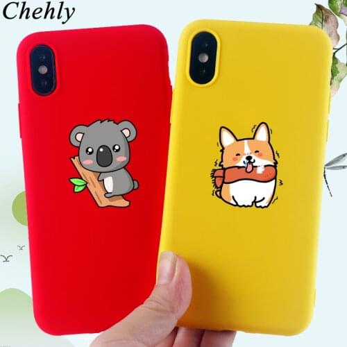 Cute Corgi Phone Case for IPhone 6s 7 8 11 Plus Pro X XS MAX XR Cartoon Cases Soft Silicone Fitted TPU Back Cover Accessories