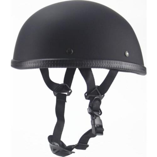 Motorcycle Helmet Skull Cap German Style adjustable straps Half Face Ultralight Bike Helmet Motorcycle Cycling Helmet