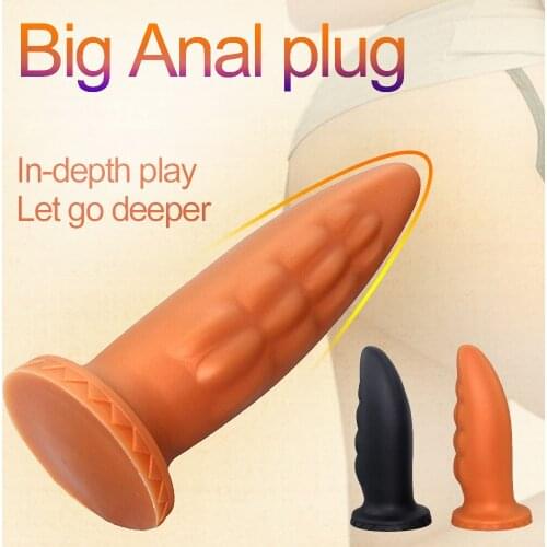 Soft Anal Plug Super Huge Dildo Big Butt Plug Bead Anus Expansion Stimulator Prostate Massage Erotic Anal Sex Toys For Woman Men