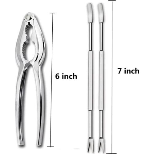 LBER Seafood Crackers Tools Nutcrackers Set, Crab Nut Lobster Opener Shellfish Lobster Leg Sheller Kitchen Kits 9 Pack