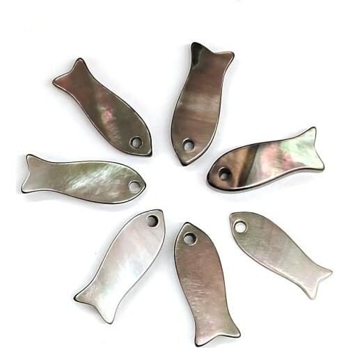 Natural Freshwater Shell Beaded Pendant Jewelry Earrings Gorgeous Jewelry Strap Handicraft Accessories Fish Shape Wholesale