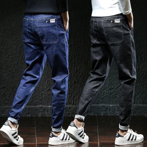 New arrival fashion Winter super Large Jeans Men Fashion Tight Waist Elasticity Trousers Full Length Casual plus size 28-44 46