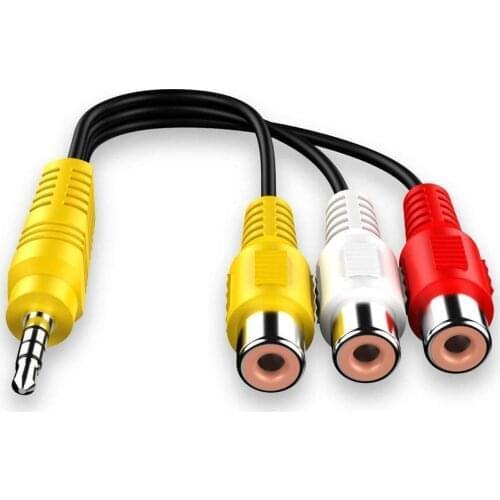 For TCL Dedicated 3.5mm Jack Plug RCA Cable 3.5 Aux Male To 3 RCA Female Adapter Mini Aux Stereo Audio Video AV Adapter Cables