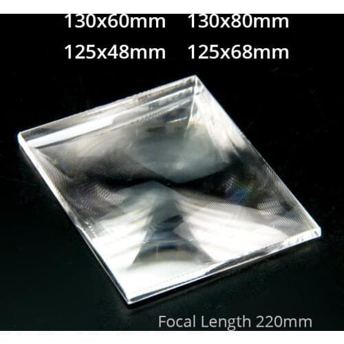 130x80mm Rectangle Optical PMMA Plastic Fresnel Lens Focal Length DIY Projector Plane Magnifier,Solar Concentrate Lens 1PC