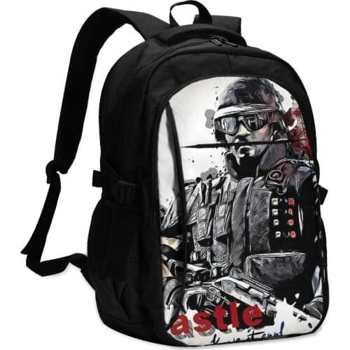 Rainbow Six Siege Backpacks Runner Big Casual Backpack Charger USB Festival Bags