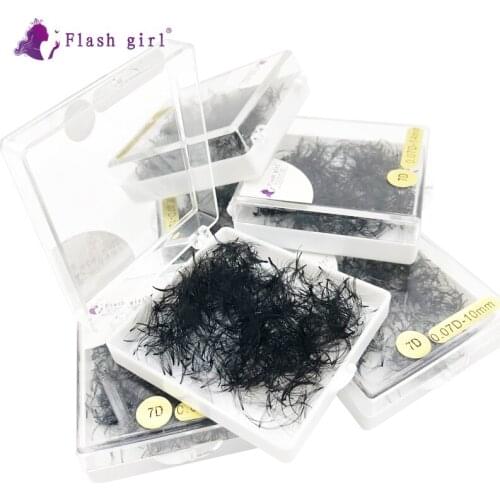 Flash Girl 7D 8-15mm Individual Eyelash Extension Russia Volume Fans Eyelash Supply Professional Short Stem Eyelashes Extension