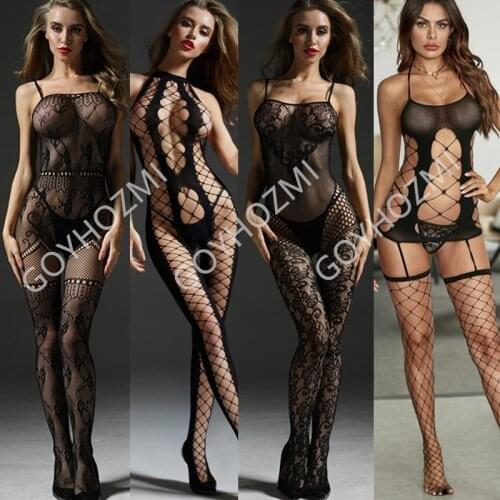 Sexy lingerie erotic lingerie sexy costumes teddy black underwear mesh tight hot fashion intimate kimino hose nightgown stocking