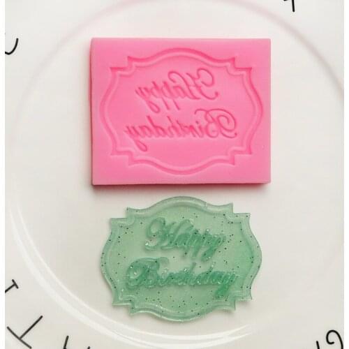 Happy Birthday Silicone Fondant Mold Decorative Mold XGY-177
