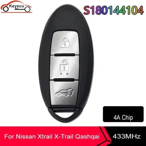 KEYECU S180144104 Smart Car Remote Key Fob 3 Buttons 433.92MHz ID4A Chip for Nissan Qashqai X-trail 2014 2015 2016 KR5S180144104