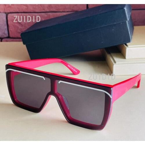 Vintage Rectangle Design Eyewear Steampunk Shades Retro Square Frame White Line Red Sunglasses Women Men 2021 Luxury Brand