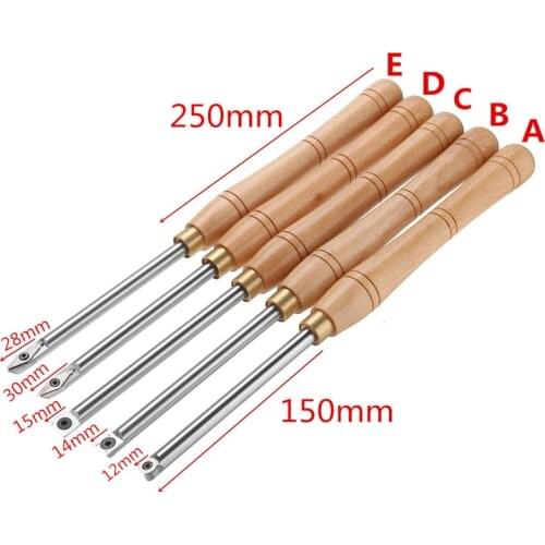 DANIU Wood Turning Tool Carbide Insert Cutter With Wood Handle Lathe Tools Round Shank Woodworking Tool