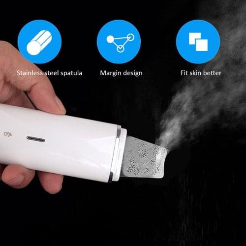 Skin Scruber Scrubber Ultrasonic Supersonic Soundings Cleaning Remove Blackheads Face Spatula Electric Shovel Cleanser