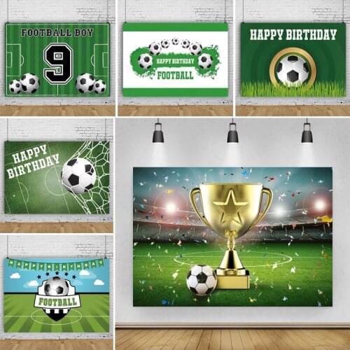 World Cup Football Theme Party Birthday Backdrop For Boy Soccer Party Photography Background Vinyl Cloth Photo Shooting Backdrop