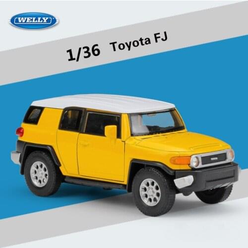 Welly Diecast 1:36 Scale Simulator Toyota FJ SUV Off-Road Model Car Pull Back Car Metal Alloy Toy Car For Kids Gift Collection