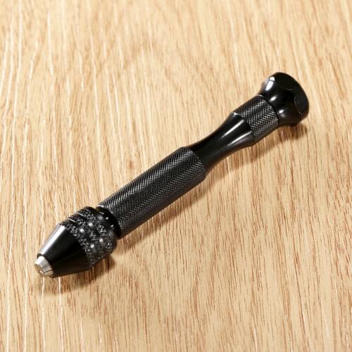 1Pc 0.3mm-3.4mm Aluminium Alloy Keyless Chuck Hand Drill for Hobby Model Craft Jewelry Watch Making Tool Micro Twist Bit