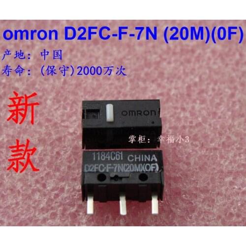 10pcs/lot 100% original OMRON D2FC-F-7N (20M) (OF) mouse micro switch mouse button switch lifetime more than 20 million times