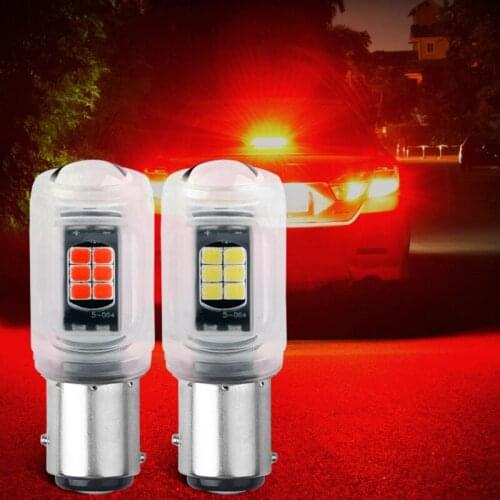 2PCS Car Led Bulbs 1156 BA15S P21W 1157 Bay15d P21 5w 3030 16SMD Turn Signal Light Auto Reverse Parking Light Glass Shell White