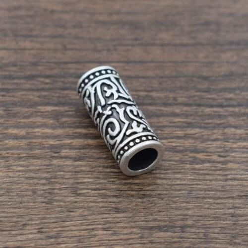 Tube Beard Beads 7mm Hole Viking Dreadlocks (Set of 2)