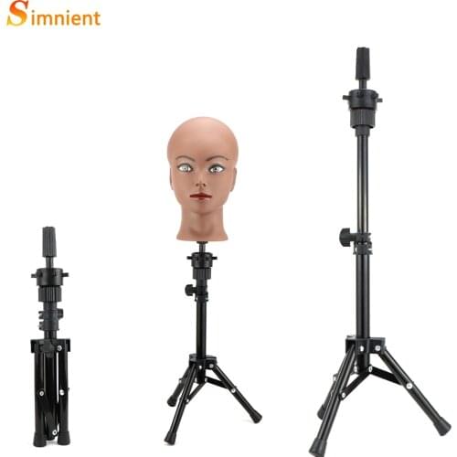 Wig Stand Holder Adjustable Wig Stand Tripod Holder For Wig Making Hairdressing Training Mannequin Head Mini Table